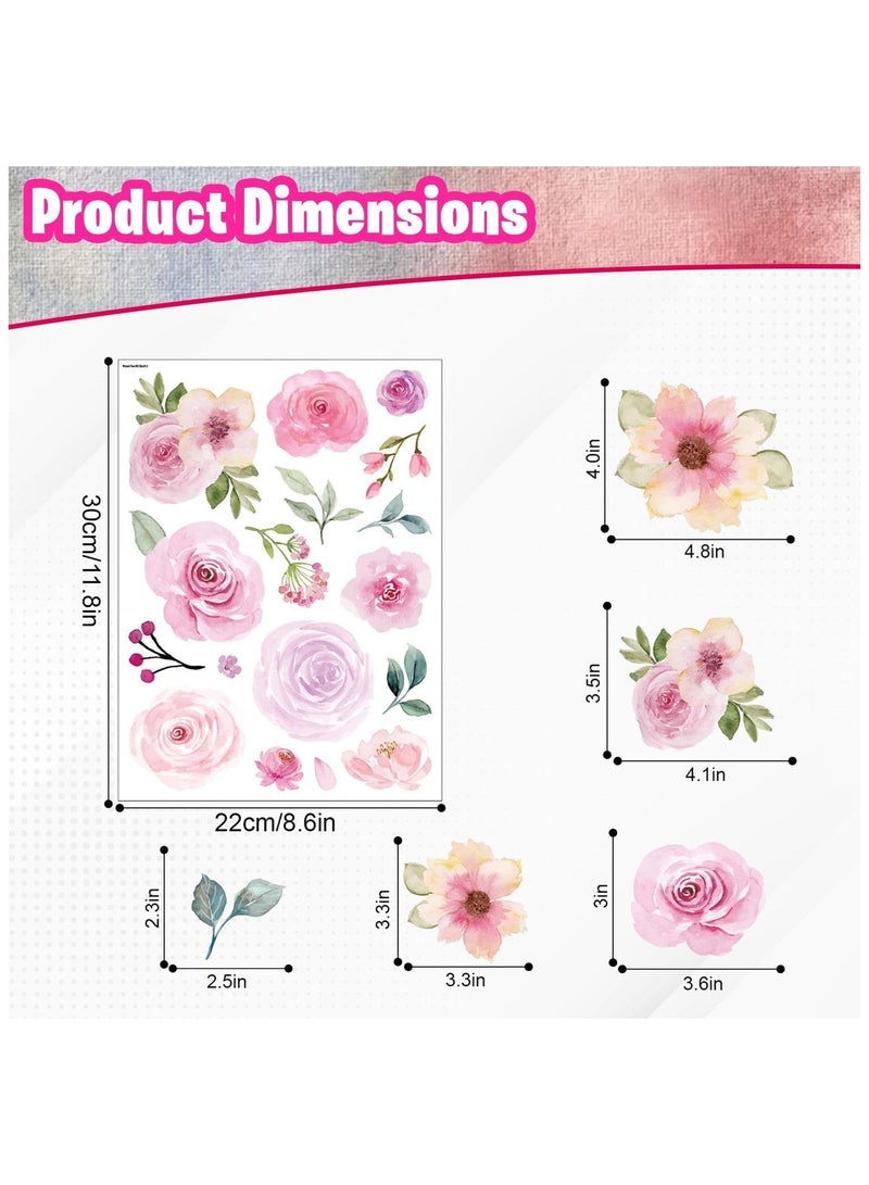 المنزل الذكي ملصقات حائط على شكل زهرة 4 أوراق في كل عبوة لملصقات ديكور الحائط لغرفة نوم البنات - Image 2