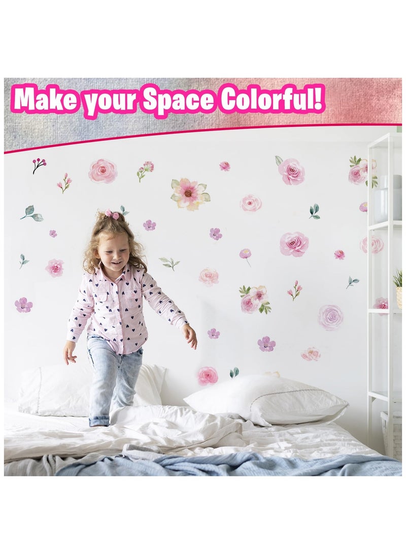 المنزل الذكي ملصقات حائط على شكل زهرة 4 أوراق في كل عبوة لملصقات ديكور الحائط لغرفة نوم البنات - Image 3