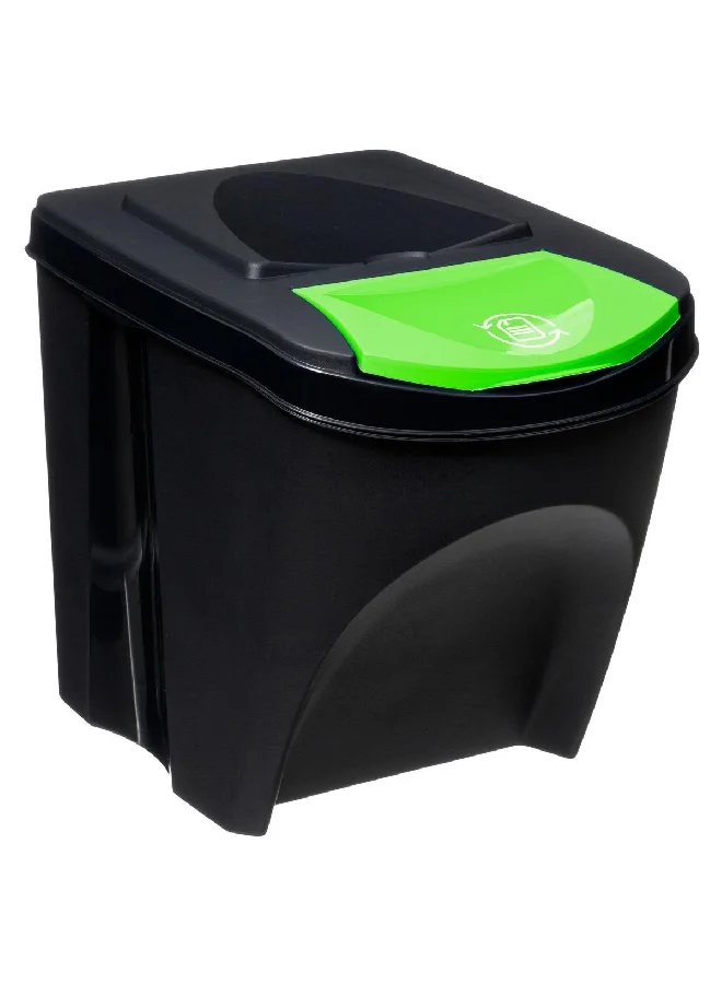 Five Simply Smart 3-Piece High Quality Polypropylene Sorting Dustbin Set Multicolour 25 L 164695
