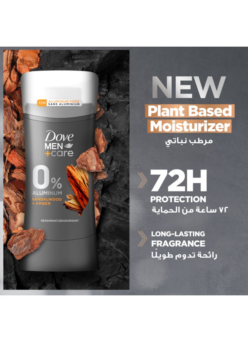 Dove Men+Care Antiperspirant Deodorant Stick Sandalwood And Amber 2 x 74g - Image 3