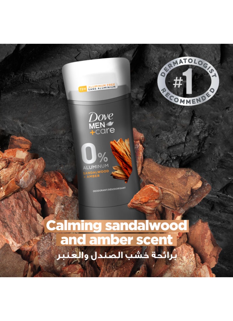 Dove Men+Care Antiperspirant Deodorant Stick Sandalwood And Amber 2 x 74g - Image 4