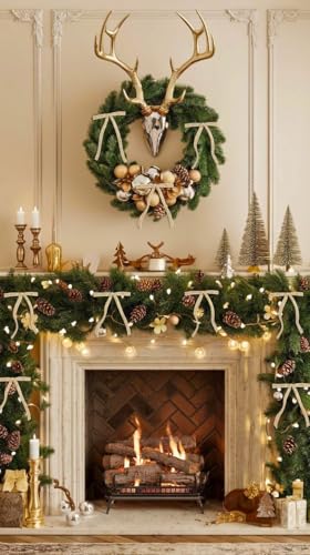 SIMISI RIBBON 24Pcs Champagne Christmas Velvet Ribbon Bows Decorations Xmas Ornaments Vintage Decor for Tree, Wreath, Garland (3/8'' Width, 5 * 7 inch) - Image 4