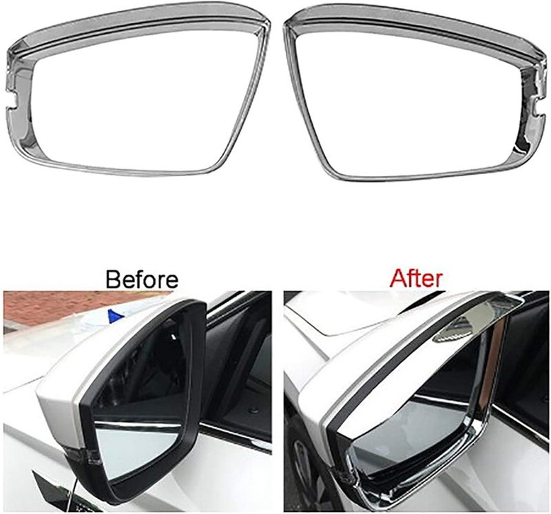 Vuzmode Chrome Rearview Mirror Eyebrow Covers for Skoda Karoq - Image 5