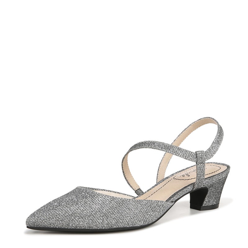 LifeStride Womens Minimalist Pump Pewter Shimmer 8 M