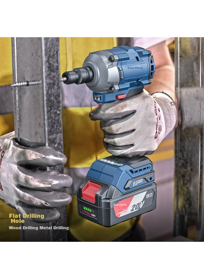 DONG Cheng Dongcheng 20v Lithium-ion Brushless Electric Wrench Wpb358em, Automotive Repair Impact Lithium-ion Wrench, Rechargeable Socket Impact Wrench - Image 2