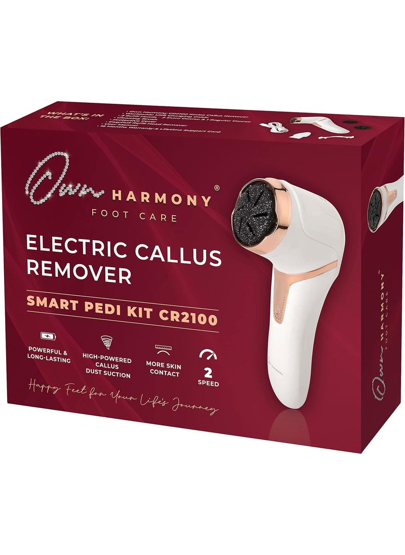 Own Harmony - Own Harmony Electric Callus Remover with Vacuum  Foot Care for Women  Professional Pedicure Tools for Powerful Pedi Care Vac  3 Rollers Electric Feet File CR2100  Best for Hard Dry Cracked Heels - Image 1