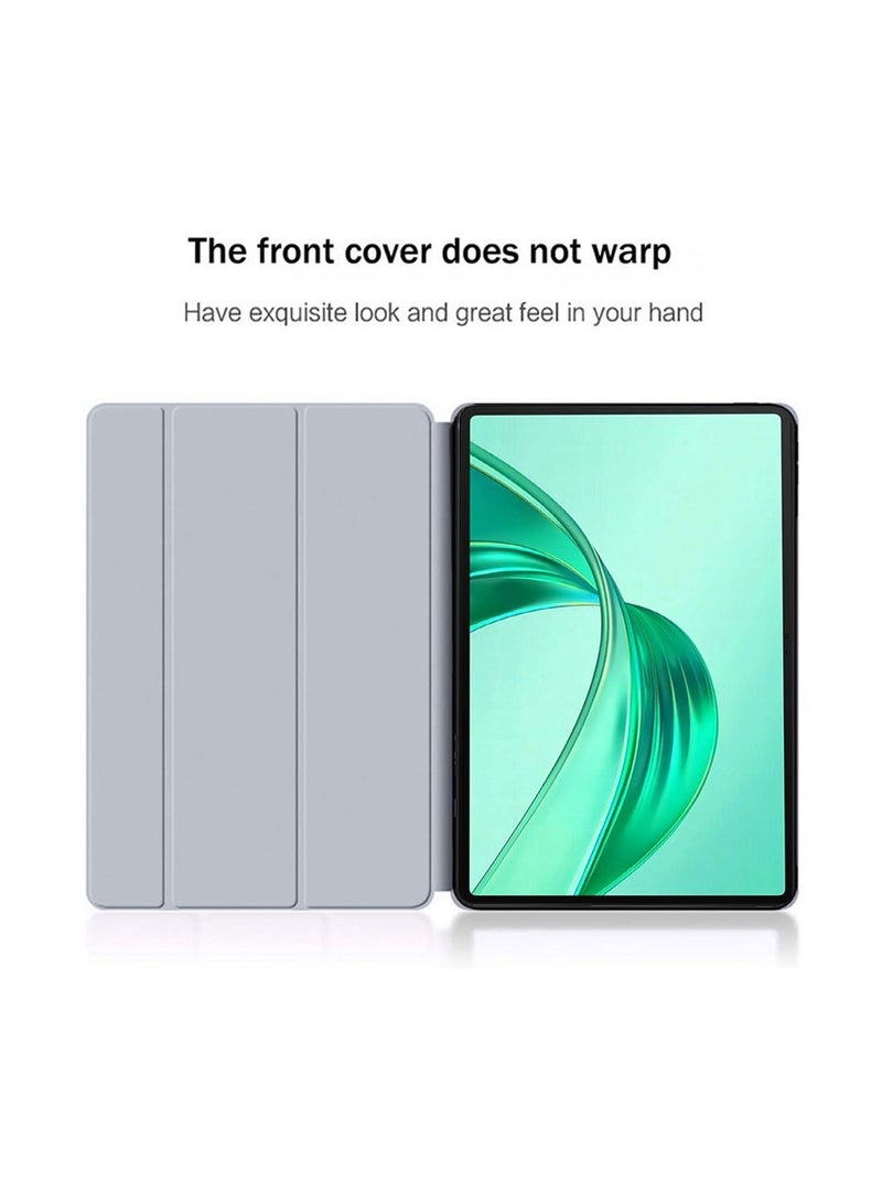Techie Honor Pad X8a 11 Inch 2024 Smart Folio Flip Trifold Back Case with Auto Wake/Sleep Function Cover - Grey  - Image 2