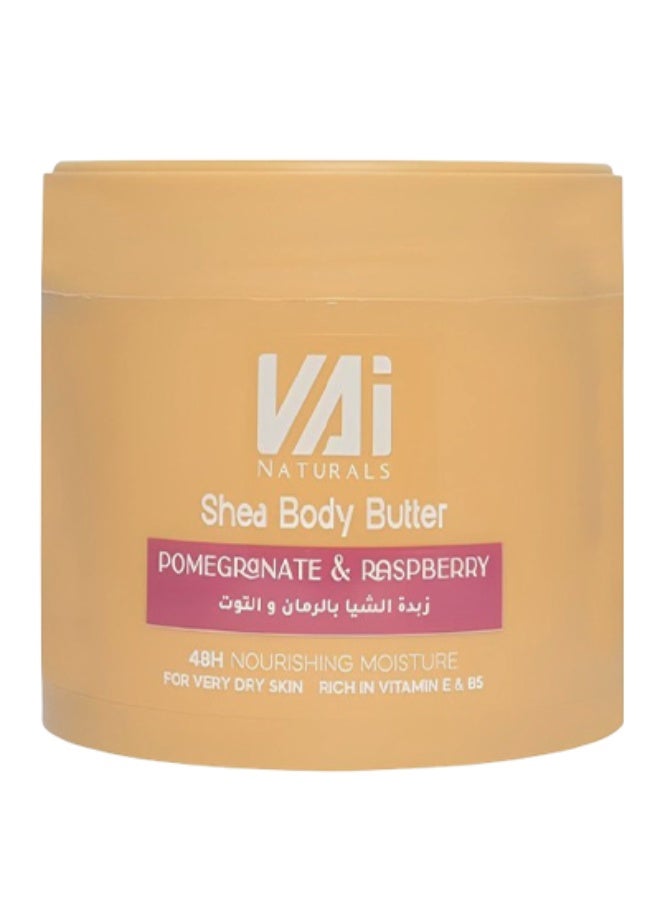 VAI 8 قطع زبدة الشيا للجسم بالرمان والتوت ترطيب مغذي يدوم 48 ساعة للبشرة شديدة الجفاف غنية بفيتامين هـ - Image 2