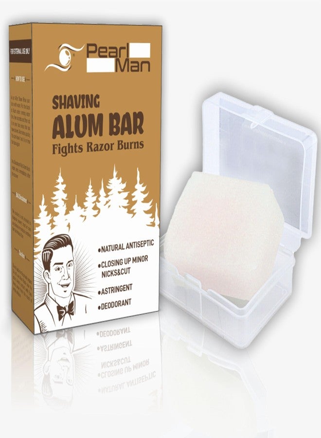 Pearl Shaving Alum Bar (Fitkari) - 100g | 100% Pure Natural Alum Stone | Gentle & Effective Aftershave| Ideal for Razor Burn Relief | Chemical-Free Shaving Aid, white - Image 1