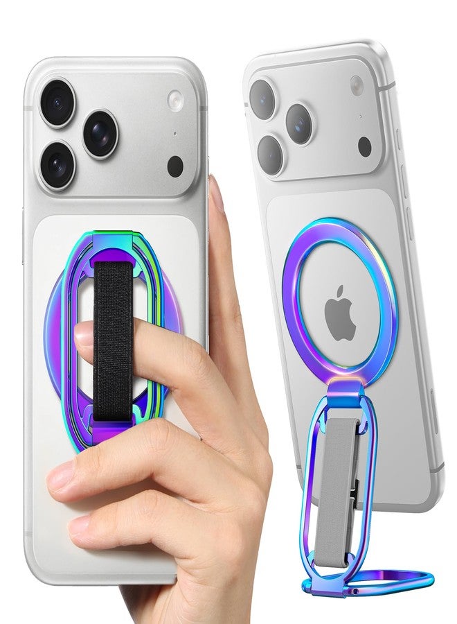 SUPERONE [2025 Upgraded] SUPERONE for MagSafe Phone Grip for MagSafe Kickstand Compatible with Mag Safe Finger Loop, 4-in-1 Phone Ring Holder Strap for iPhone 17/16/15/14/13 Series and Mag Safe Case - Colorful - Image 1