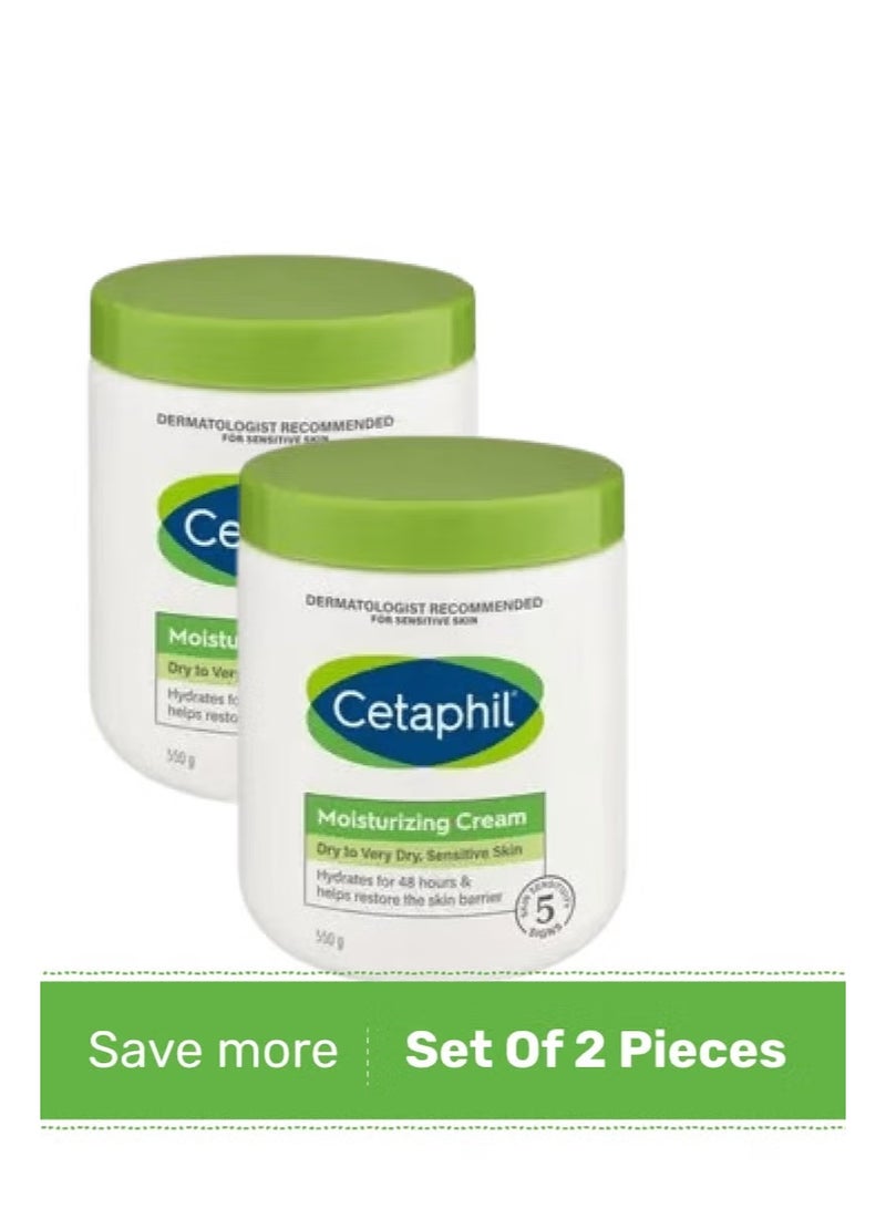 سيتافيل كريم مرطب فائق مع خلاصة الصبار البريبايوتيك للبشرة شديدة الجفاف إلى الجافة والحساسة، عبوة من قطعتين ٥٥٠ + ٥٥٠ غرام - Image 2