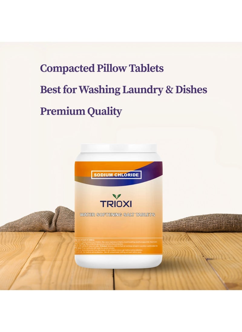 Trioxi Water Softener Salt Tablets - Effective Hard Water Treatment, Reduces Scale & Mineral Buildup 750 Grams