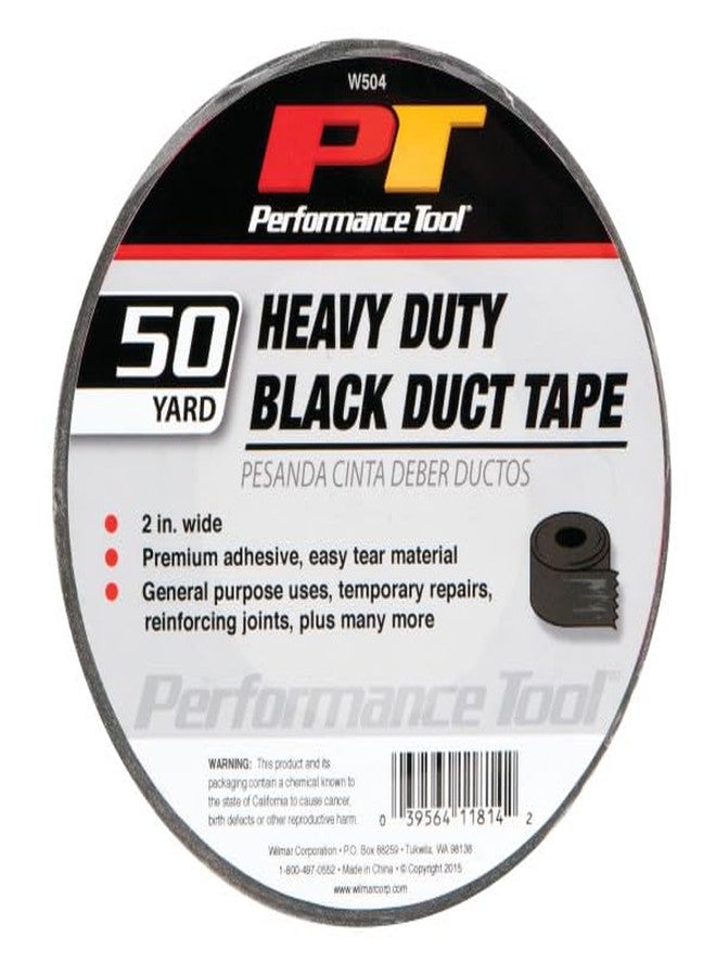 Performance Tool W504 50 Yard Heavy Duty 17 Mil Black Duct Tape - Image 2