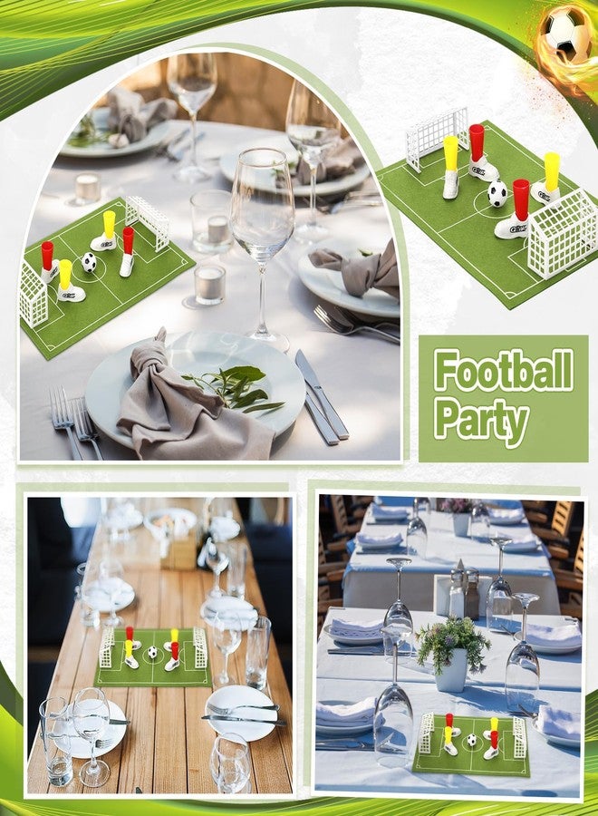 Simgoing 4 Set Soccer Football Centerpieces Table Decor Sports Party Decorations Pitch on The Table Game with 4 Flick Games Set Office Sports Party Favors(Soccer) - Image 5
