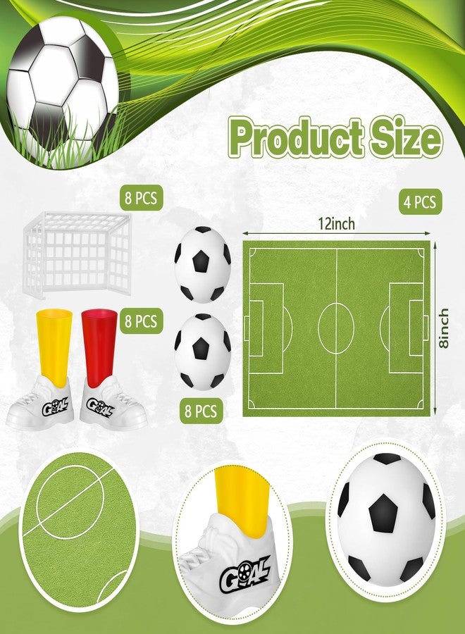 Simgoing 4 Set Soccer Football Centerpieces Table Decor Sports Party Decorations Pitch on The Table Game with 4 Flick Games Set Office Sports Party Favors(Soccer) - Image 2