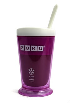 Slush And Shake Maker, Compact Make and Serve Cup with Freezer Core Creates Single-Serving Smoothies, Slushies and Milkshakes in Minutes, BPA-Free, Purple