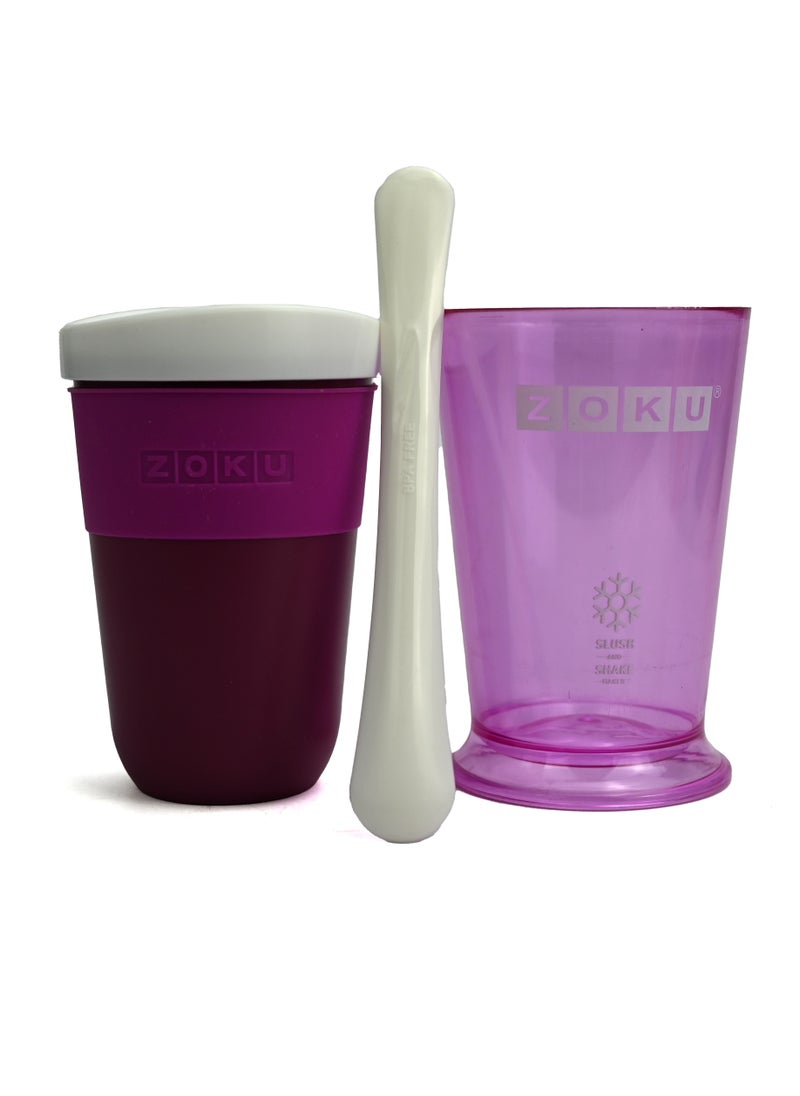 ZOKU - Slush And Shake Maker, Compact Make and Serve Cup with Freezer Core Creates Single-Serving Smoothies, Slushies and Milkshakes in Minutes, BPA-Free, Purple - Image 1