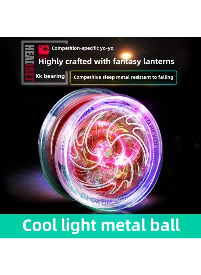 Yo-yo Yo Children's Children's Children's Day Gift Luminous Walking Live Sleep Automatic Swing High-grade Alloy Yoyo-Color:Suction Plate Luminous Blue Dazzle Spirit Of War [alloy]] - Image 4