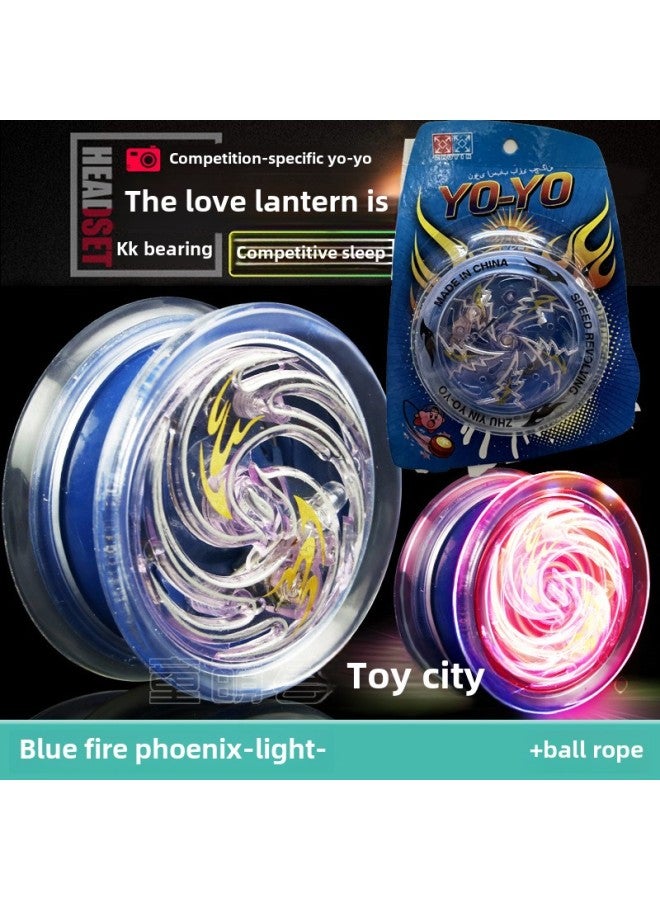 Yo-yo Yo Children's Children's Children's Day Gift Luminous Walking Live Sleep Automatic Swing High-grade Alloy Yoyo-Color:Suction Plate Luminous Blue Dazzle Spirit Of War [alloy]] - Image 1