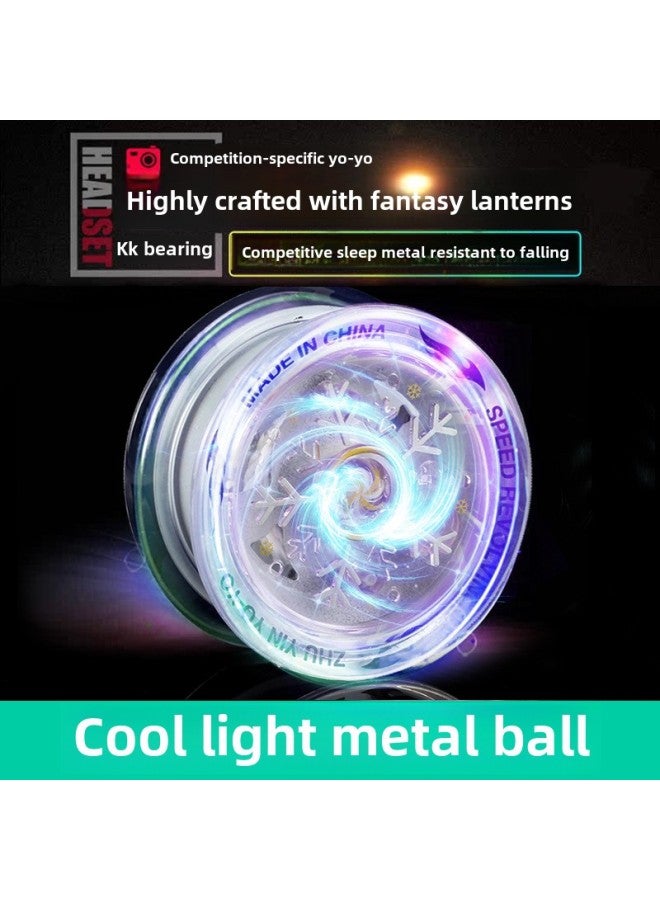 Yo-yo Yo Children's Children's Children's Day Gift Luminous Walking Live Sleep Automatic Swing High-grade Alloy Yoyo-Color:Suction Plate Luminous Blue Dazzle Spirit Of War [alloy]] - Image 2