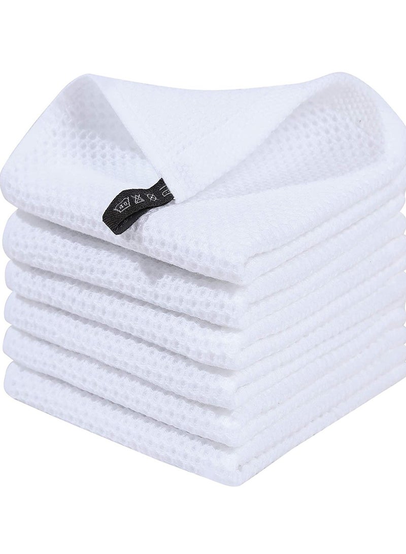 100% cotton waffle cleaning cloths, suitable for home kitchen use, reusable cleaning cloth set. (with hook)