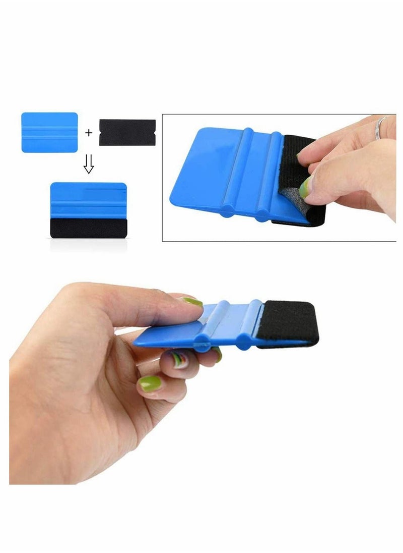 Y&D 7PCS Soft Vinyl Wrap Tool Mini Window Tint Film Installing Squeegee Applicator Scraper for Wraps & Decals with Black Fabric Felt 7Pcs Car film Installation Tools Kit  - Image 3