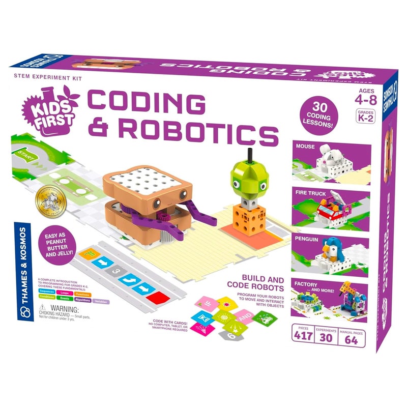 Thames & Kosmos Kids First Coding & Robotics | No App Needed | Grades K-2 | Intro To Sequences, Loops, Functions, Conditions, Events, Algorithms, Variables | Parentsâ€™ Choice Gold Award Winner | by Thames & Kosmos - Image 1