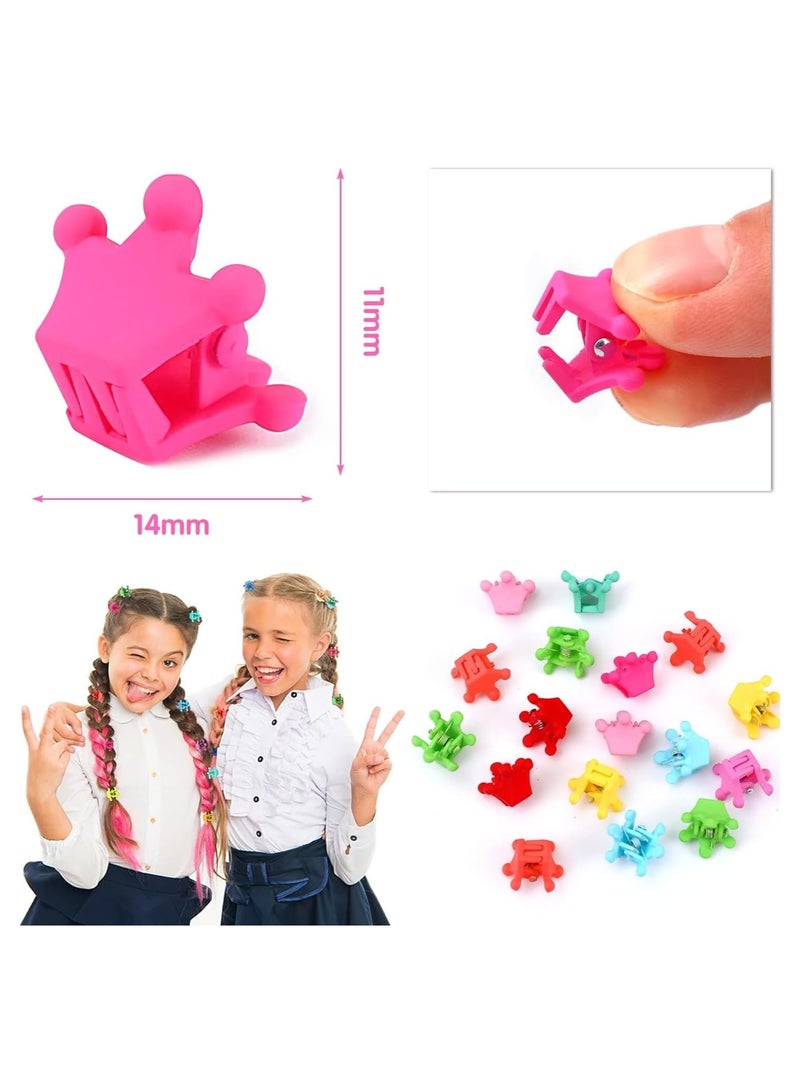 KASTWAVE Baby Girls Hair Claw Clips,100 Pcs Colorful Mini Hair Claw Clips Clamps Accessories for Baby Toddler Girls Decorative Bun Thin Hair - Image 2
