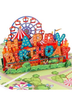 Y&D Birthday Card Pop Up 3D Happy Handmade Greeting Popup with Envelope and Message Tag for Kids Women Men  - Image 1