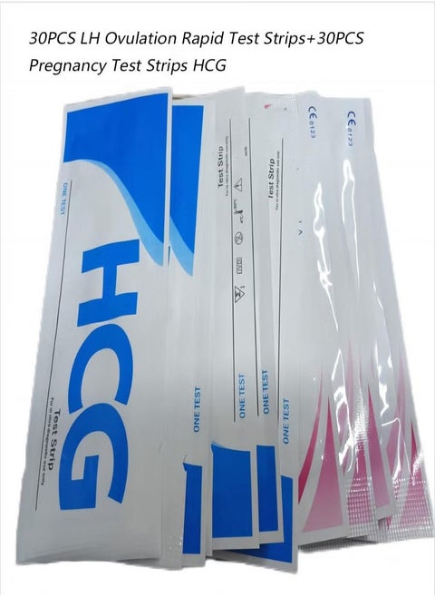 60-Piece Pregnancy Test Strips HCG and LH Ovulation Rapid Test Strips,Midstream Fertility Diagnostic Home Test and Quick Early Detection of Pregnancy Early Pregnancy Tests Set