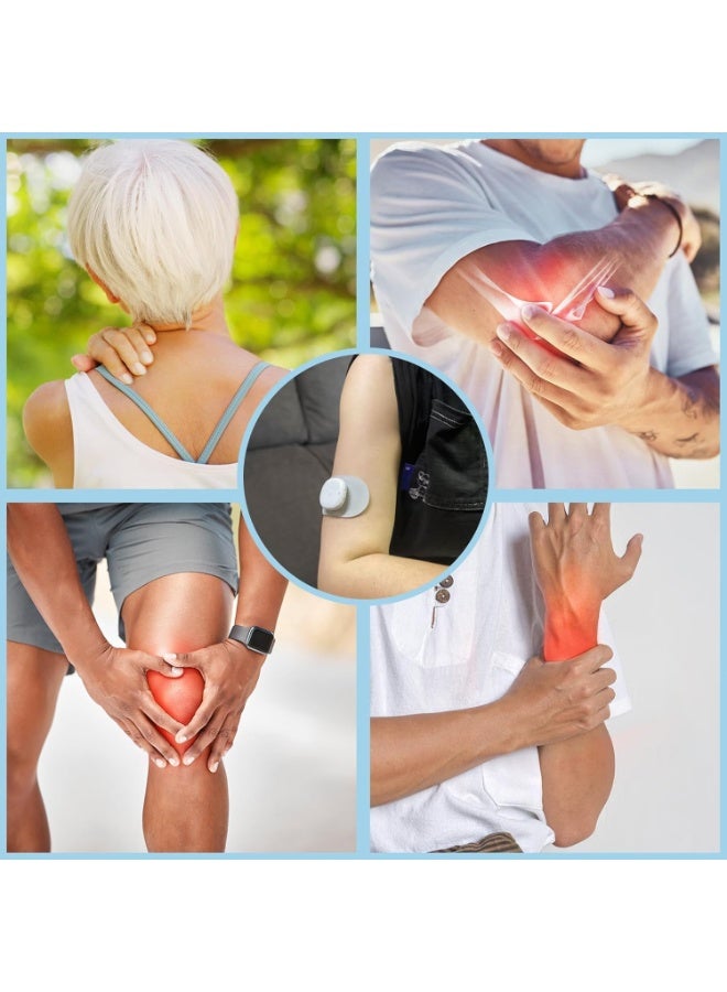 مجموعة من 4 وسادات كهربائية TENS، وسادات بديلة لجهاز TENS EMS بحجم 4.7 × 8.1 سم، متوافقة مع جهاز Luvan اللاسلكي، أقطاب قابلة لإعادة الاستخدام لتحفيز العضلات - Image 4