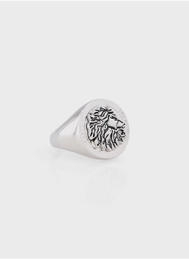 GUESS Jumr03014Jwst64 Lion Coin Ring