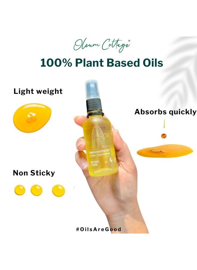 Oleum Cottage - Restorative Oil For Skin Scalp Psoriasis And Eczema (50Ml) Cold Pressed Jojoba And Coconut Oil For Contact Dermatitis And Psoriasis Treatment - Image 1