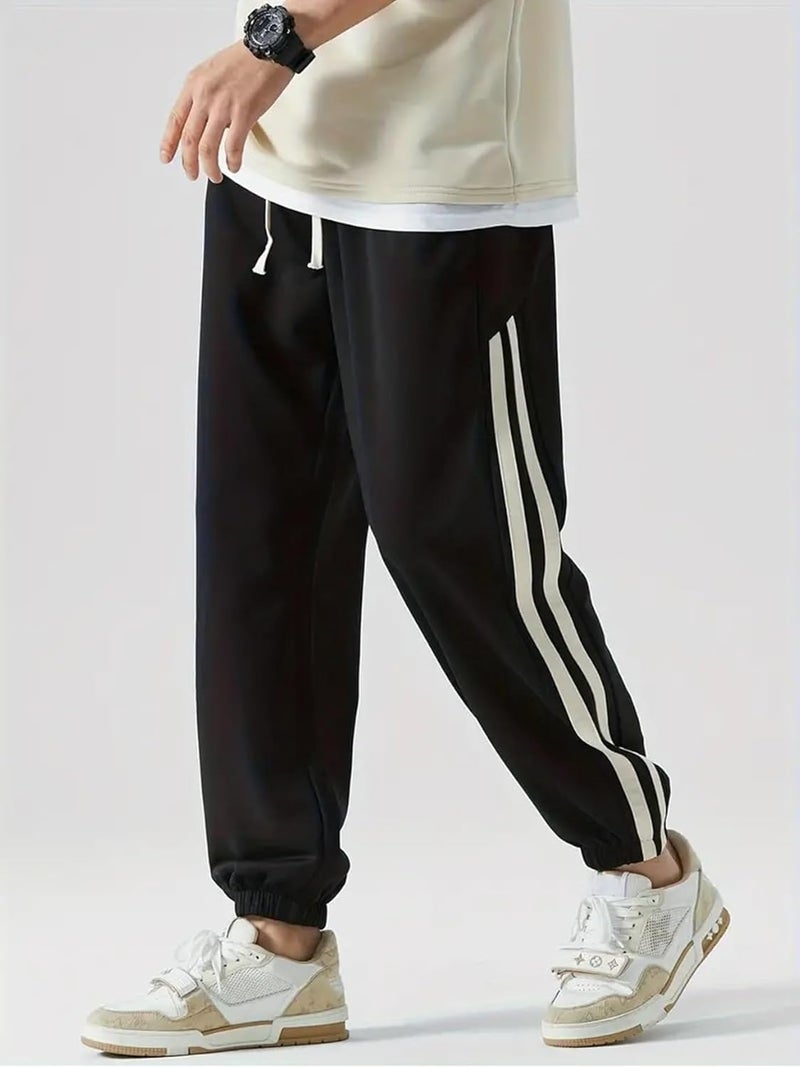 Mehrang Loose Fit Track Pant for Men || Joggers for Men for Running || Mens Lower Activewear Mid Rise Cargo Pant (in, Alpha, Small, Regular, Black) - Image 5