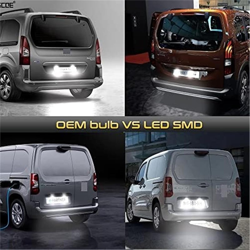 QASULER White LED License Plate Light for Peugeot - Image 4