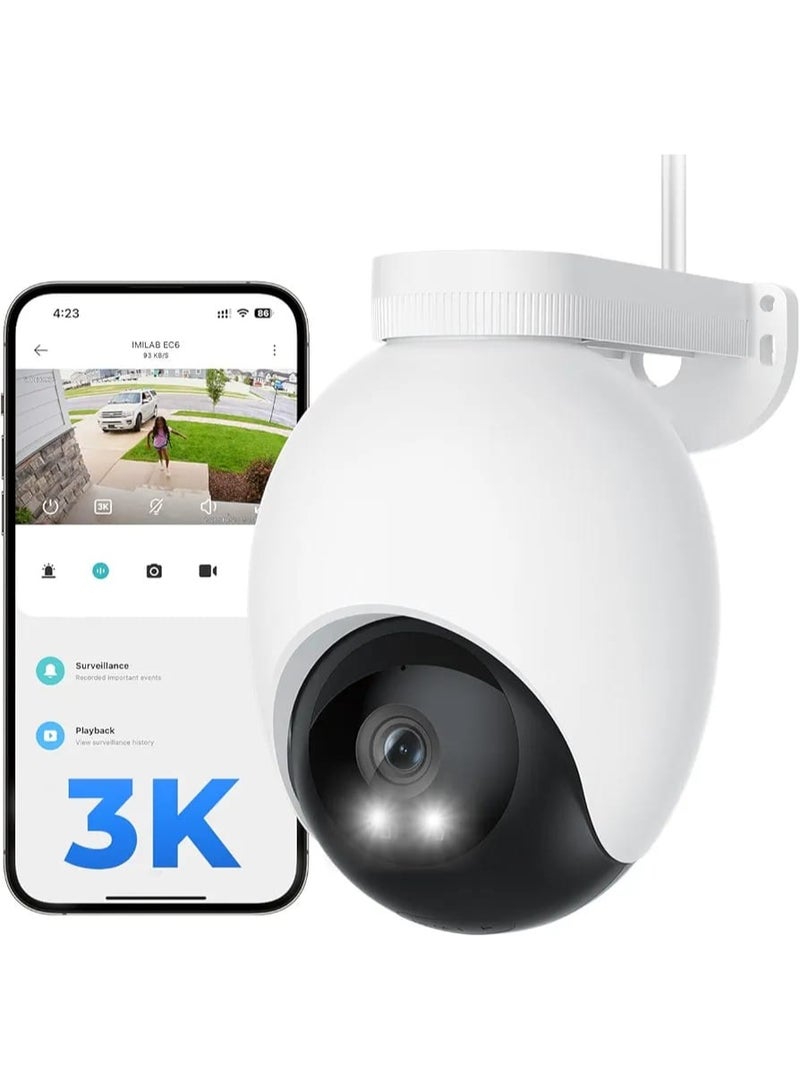 إيميلاب كاميرا المراقبة الخارجية إيميلاب EC6 – دقة 1080p عالية الوضوح، كشف الحركة الذكي بالذكاء الاصطناعي، رؤية ليلية، صوت ثنائي الاتجاه - Image 1