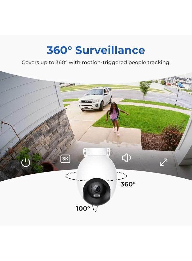 إيميلاب كاميرا المراقبة الخارجية إيميلاب EC6 – دقة 1080p عالية الوضوح، كشف الحركة الذكي بالذكاء الاصطناعي، رؤية ليلية، صوت ثنائي الاتجاه - Image 3