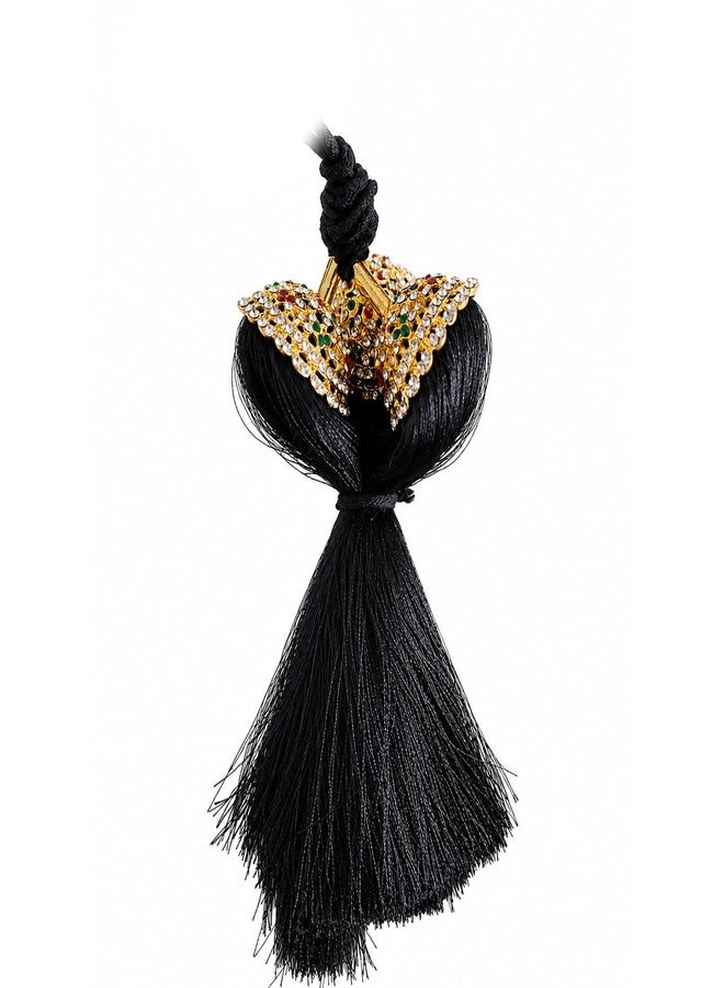 THANUS CRAFT THANU'S CRAFT Traditional Pula Poola Jada Billalu Hair Choti Ornaments Beera Bharatanatyam Kuchipudi Classical Dance Jewellery for Women & Girls (Jada Savaram Net) - Image 1