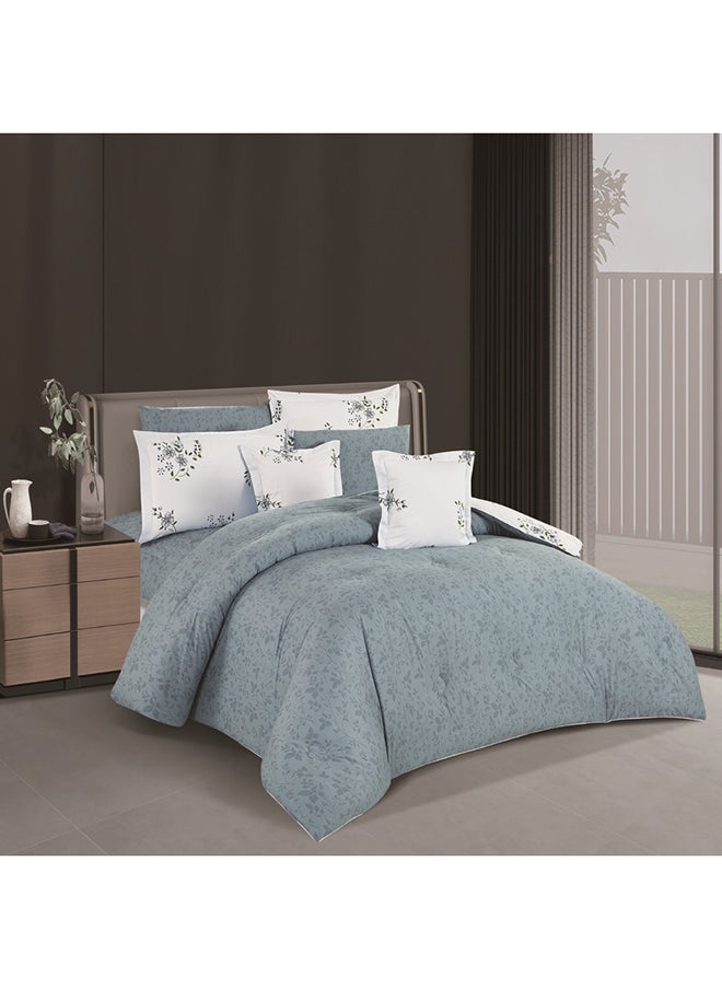 LEVORE Horse Classic Comforter Set 100% Luxurious Cotton With A Floral Pattern 8 Pieces  - Image 3
