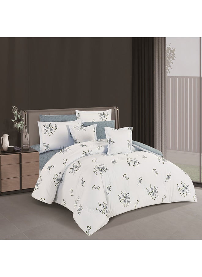 LEVORE Horse Classic Comforter Set 100% Luxurious Cotton With A Floral Pattern 8 Pieces  - Image 2