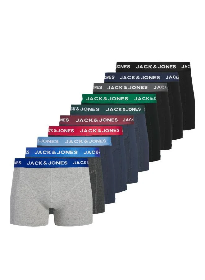 JACK & JONES 10 Pack Of Logo Band Trunks