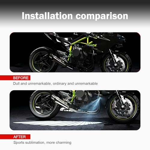 Qurbuns 2 PCS Motorcycle Projector Lights, Angel Wing Led Underglow Kit, Night High-Visibility Motorcycle Shadow Light Accessories, Universal for Most Motorcycles (White) - Image 4
