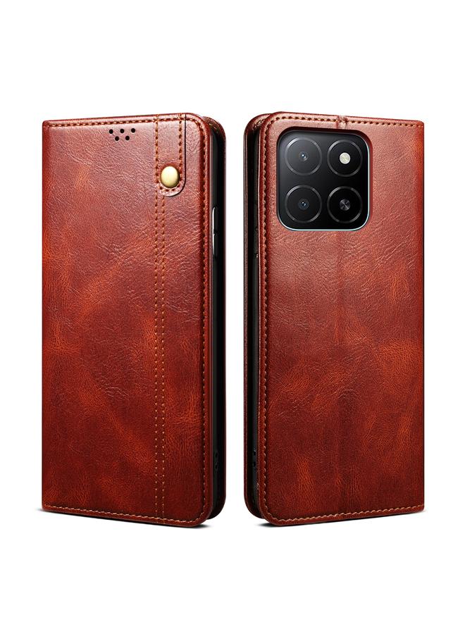 إيروريكس جراب لهاتف Honor X5b 4G / X5b Plus 4G جراب هاتف جلدي من الشمع الزيتي بنمط حصان مجنون - Image 1