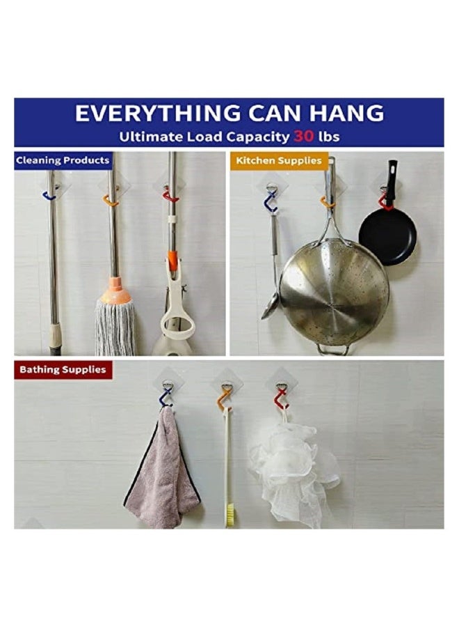 Mop and Broom Holder Wall Mount Broom Gripper Holds Self Adhesive No Drilling Super Anti-Slip Wall Mount Tool Racks Stainless Steel Mop and Broom Hooks Organizer - Image 5