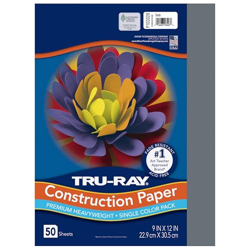 TRU-RAY ورق البناء باكون 103028 ترو-راي، 76 رطل، 9 × 12، رمادي، 50 ورقة/عبوة - Image 1