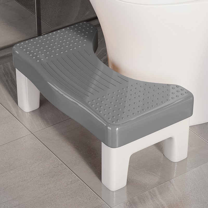 Generic Thickened Home Toilet Squatting Aid Bathroom Stool Grey 
