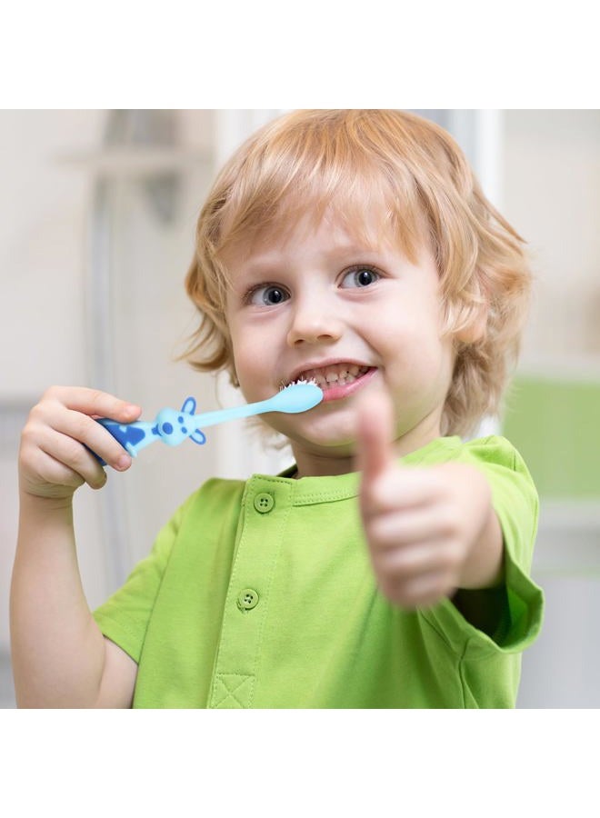 Lauwell Toddler Toothbrush Kids Manual Toothbrush Individually Wrapped Toothbrushes with Covers Suction Cup Toothbrush Lovely Soft Bristle Animal Toothbrush for Kids Sensitive Teeth (36 Pieces) - Image 5
