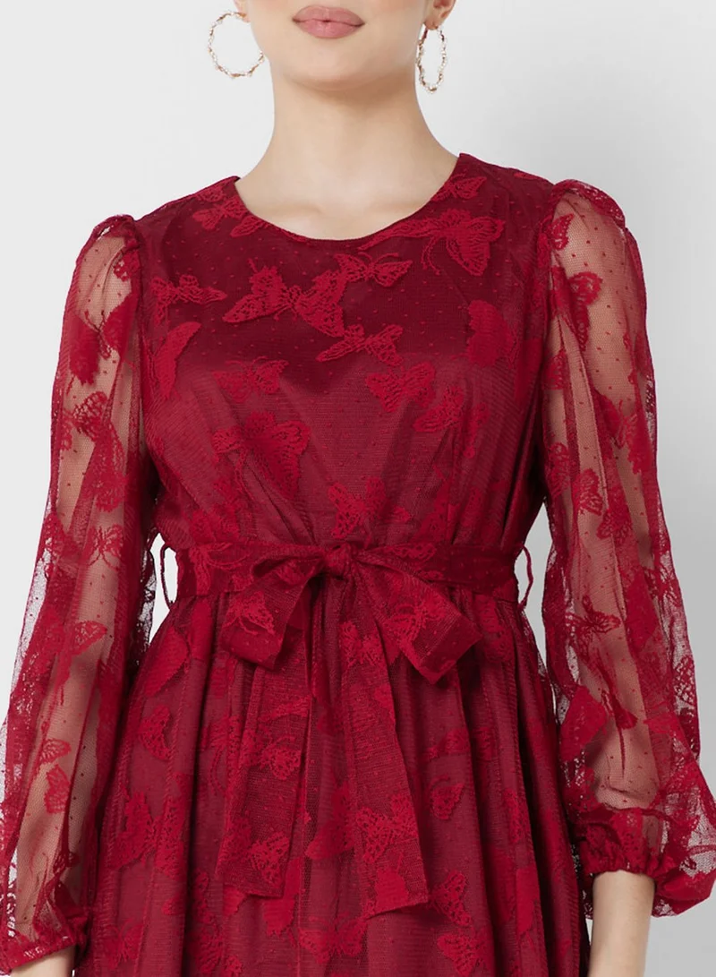 Khizana Lace A-Line Dress