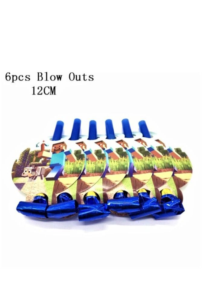 Tamona 6-Piece Minecraft Themed Birthday Blowouts - Image 2