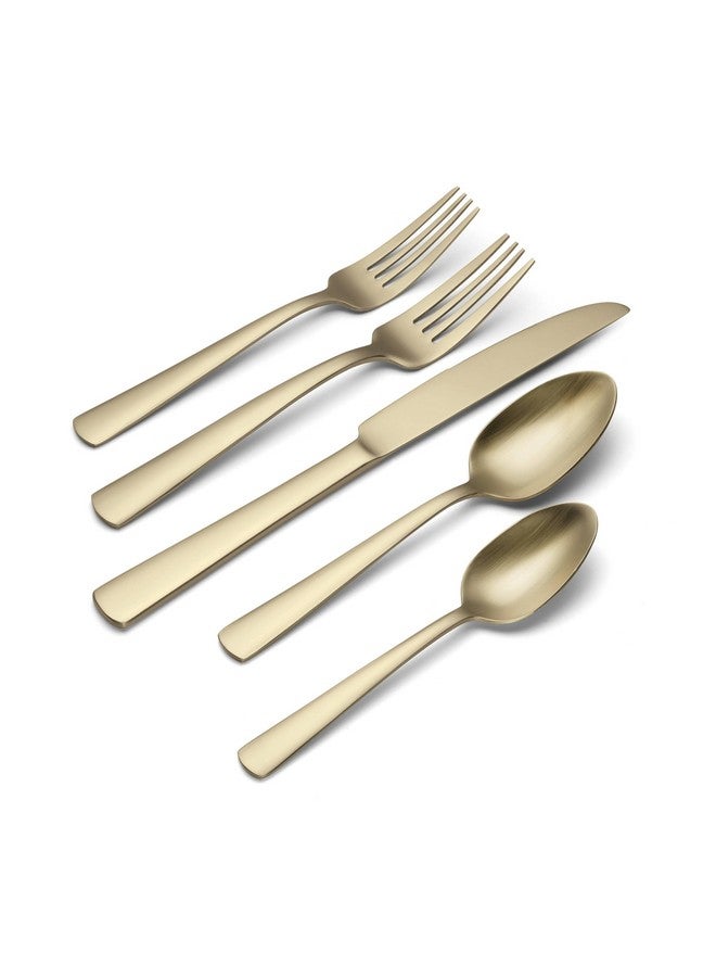 أونيدا مجموعة أدوات مائدة أونيدا B1025020AL21 أبتيتيود بلون الشمبانيا الساتان، 20 قطعة - Image 2